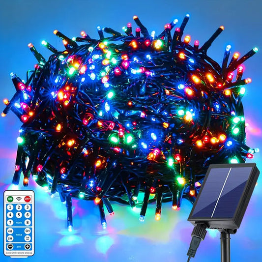 LUCES NAVIDEÑAS CON PANEL SOLAR